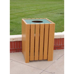 Heavy Duty Square Trash Receptacle